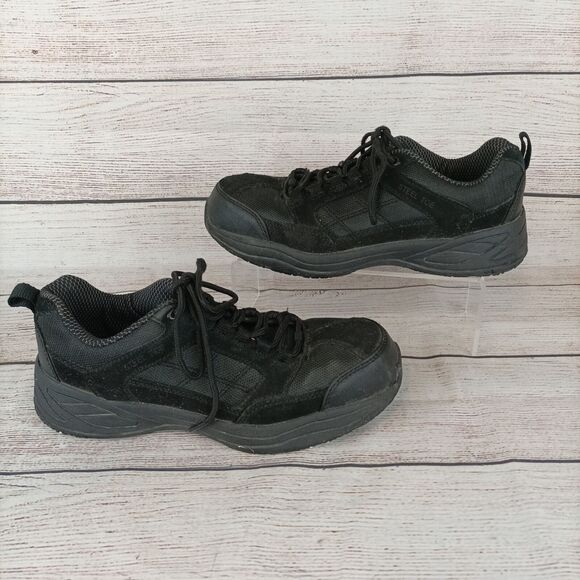 Brahma Mens Steel Toe Work Shoes Size 7 Black - Picture 1 of 9